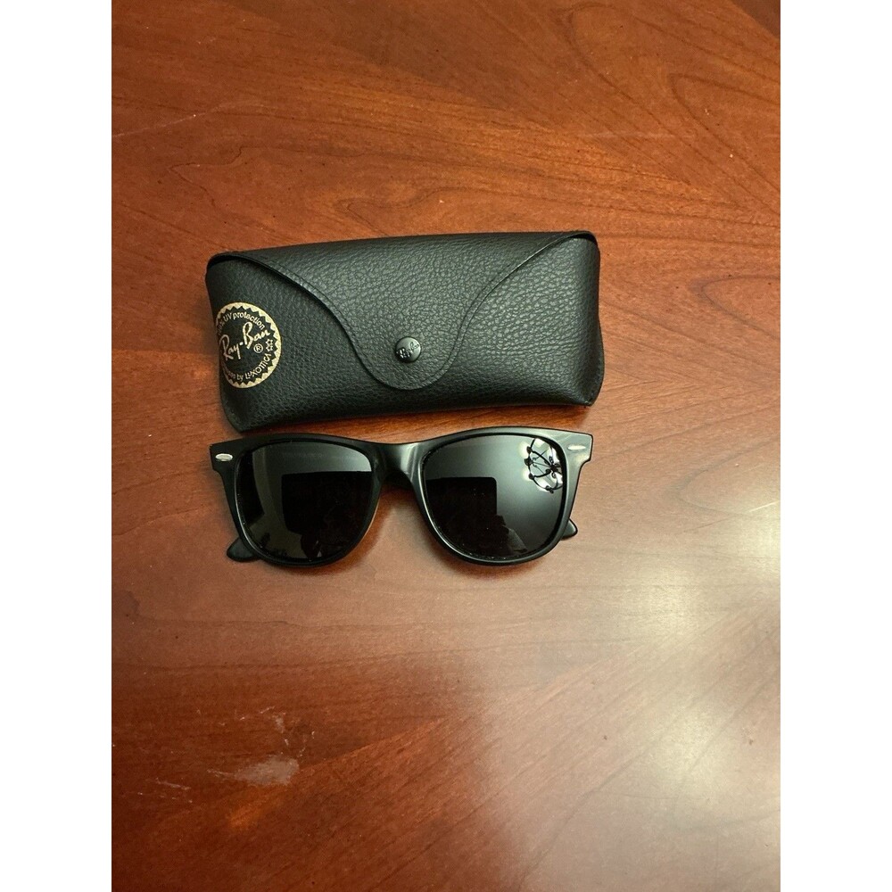 Ray-Ban RB2140 901 Original Wayfarer Black Sunglasses 54-18 150 Custom Lenses 49